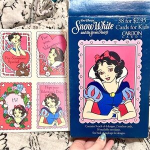 🩵3/$15🩵 90’s Disney Snow white valentines day cards set